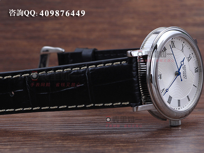 Breguet automatic mechanical men's watch with exhibition case back 5197BA/15/986 silver case