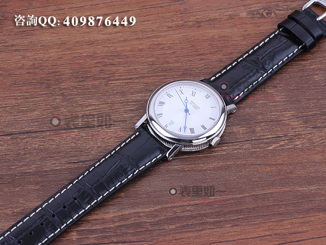 Breguet automatic mechanical men's watch with exhibition case back 5197BA/15/986 silver case