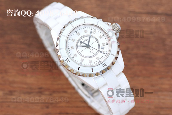 [Bestpreis-Empfehlung] Chanel J12 Serie weiße Keramik-Damenarmbanduhr H1628