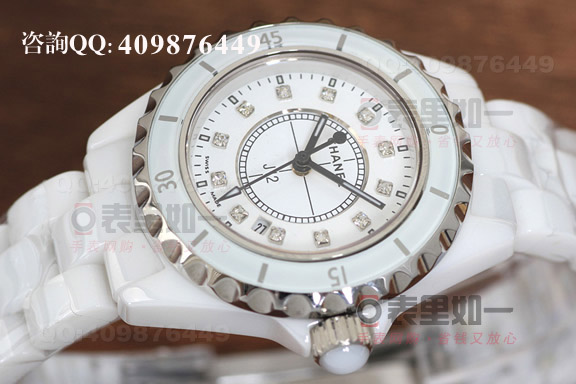 [Bestpreis-Empfehlung] Chanel J12 Serie weiße Keramik-Damenarmbanduhr H1628