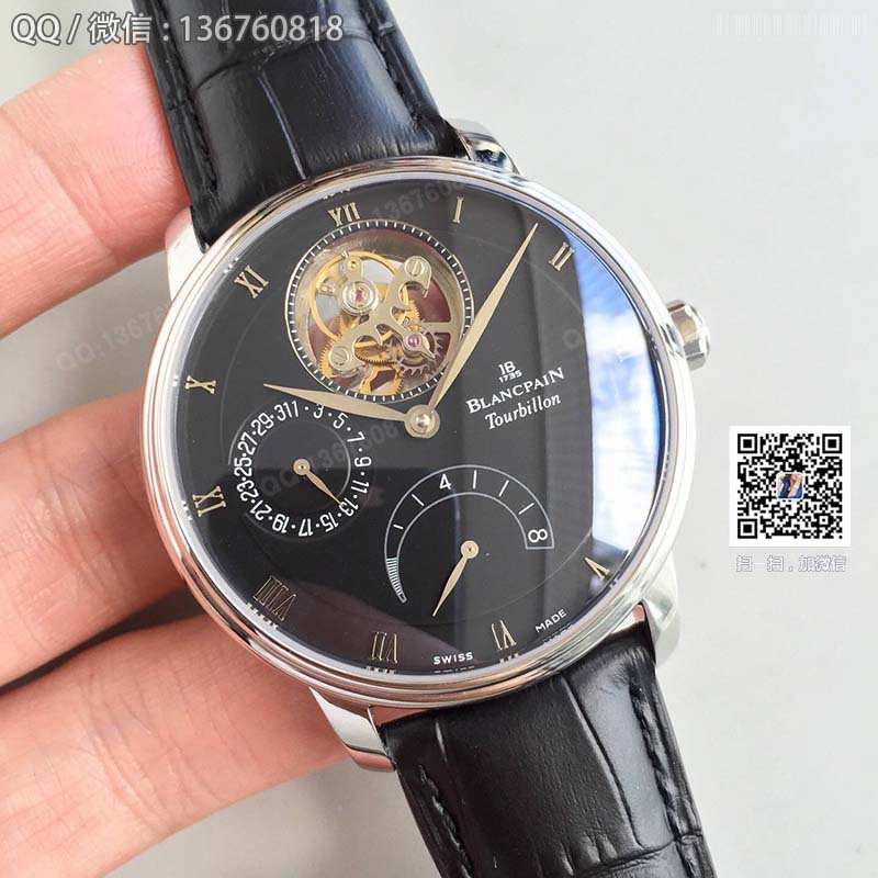 JB Blancpain Villeret series 6900-3430-55b tourbillon men's watch JB Blancpain Villeret series 6900-3430-55b tourbillon men's watch