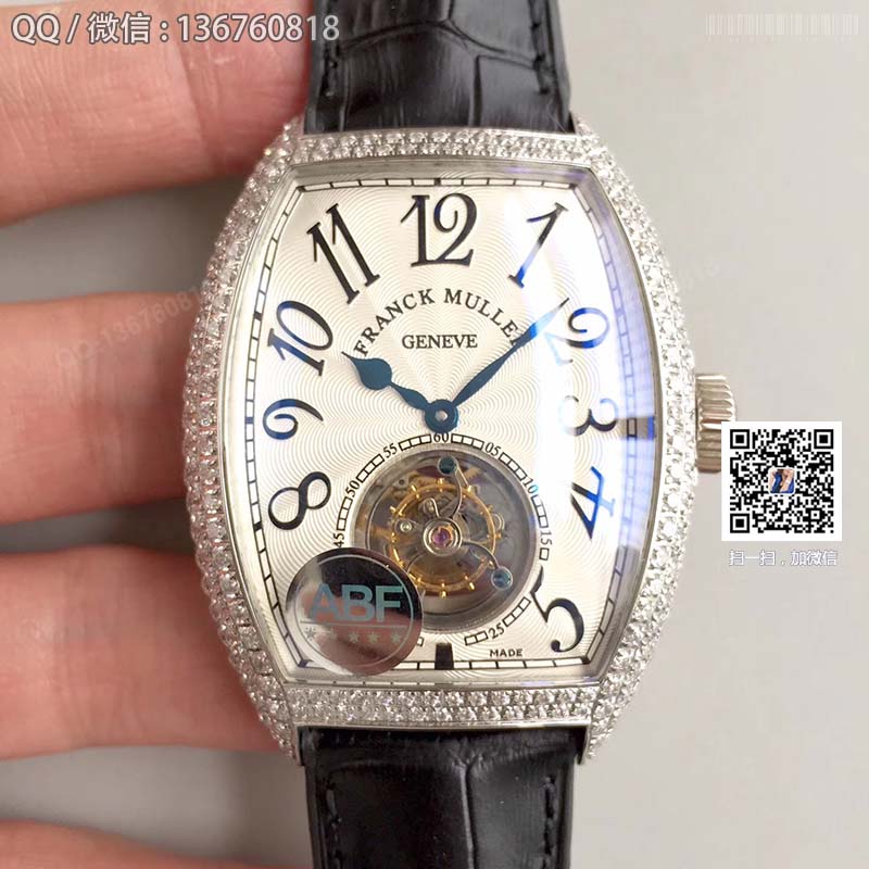 Franck Muller 8880 (mit Diamanten besetztes Gehäuse) Tourbillon Mechanische Herrenuhr