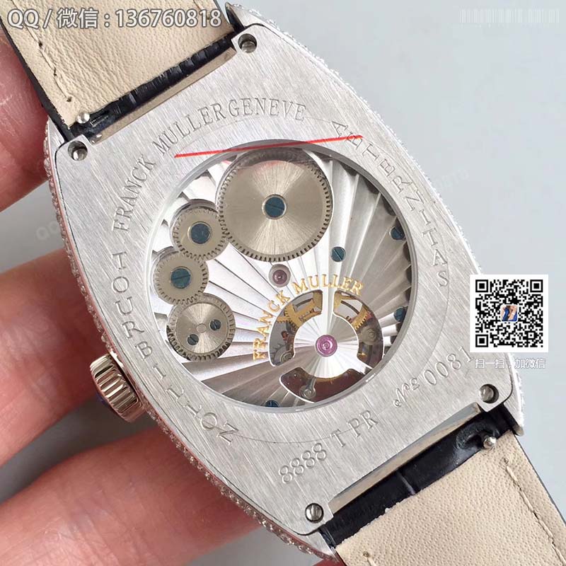 Franck Muller 8880 (mit Diamanten besetztes Gehäuse) Tourbillon Mechanische Herrenuhr