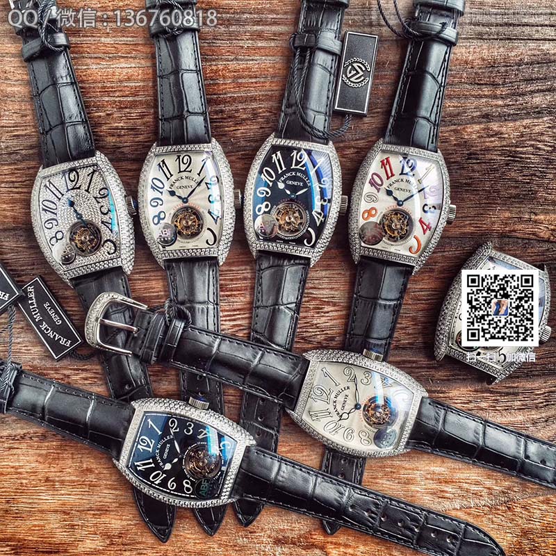 Franck Muller 8880 (mit Diamanten besetztes Gehäuse) Tourbillon Mechanische Herrenuhr
