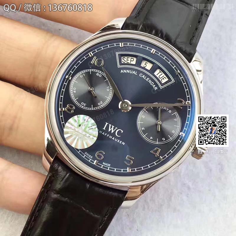 [YL Perfect Edition] IWC Portugieser Annual Calendar watch series IW503502 (blue dial) men's mechanical watch