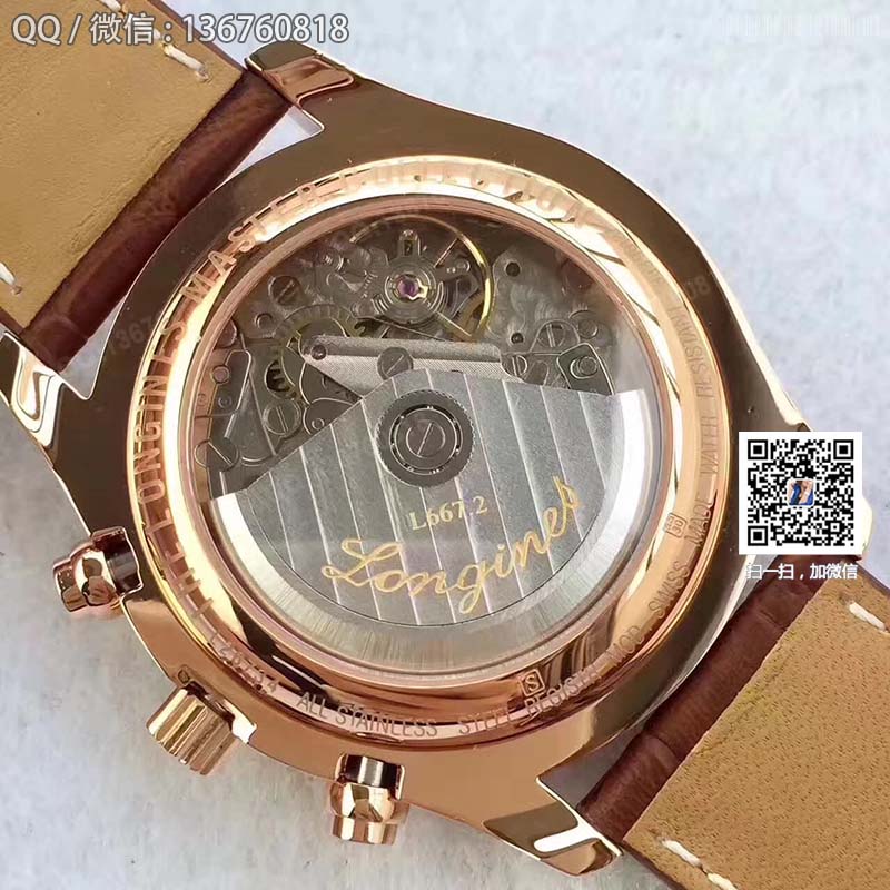 [JF Perfect Edition] Longines Master Collection L2.673.8.78.3 eight-hand moonphase chronograph mechanical men's watch