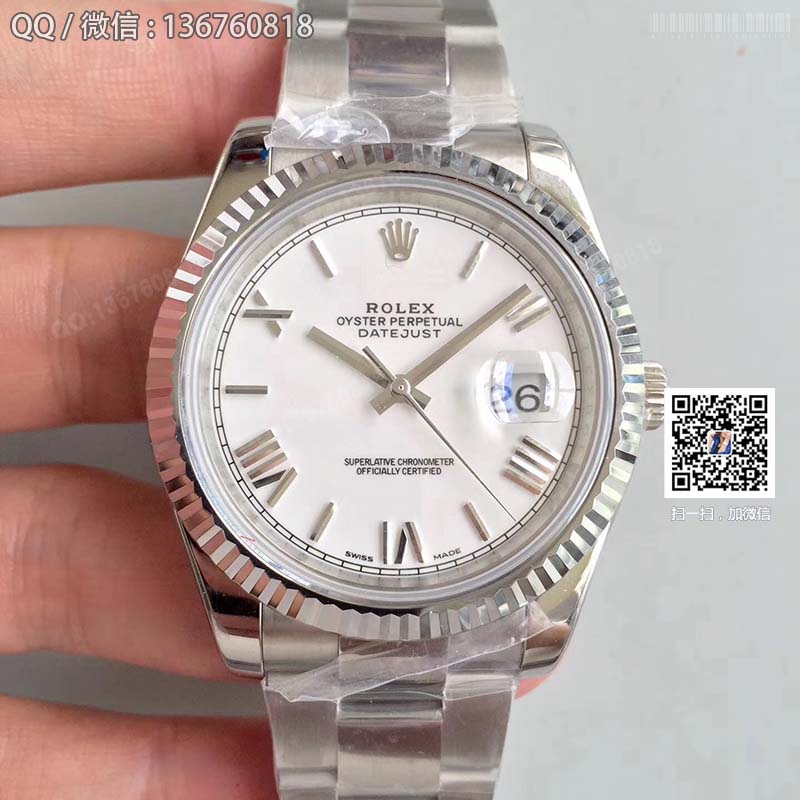 Nowość od fabryki N 2017 nowy zegarek Rolex Datejust 41 ze srebrną tarczą z indeksami